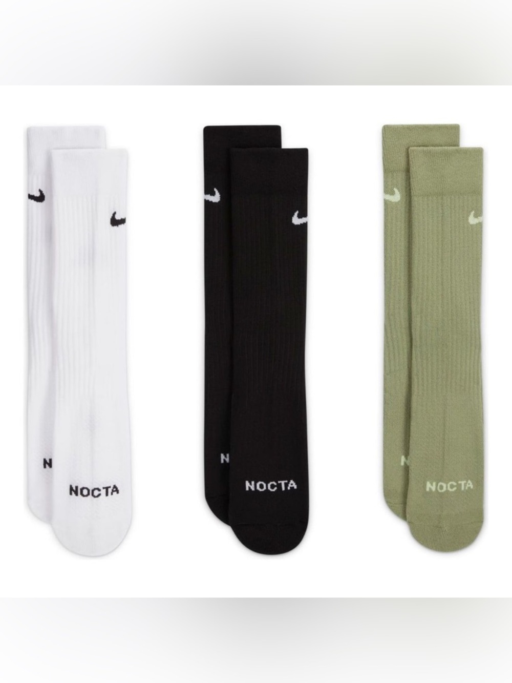 🆕 Nike NOCTA Crew Socks Multi Color 3 pack all Sold out online @ nocta.com